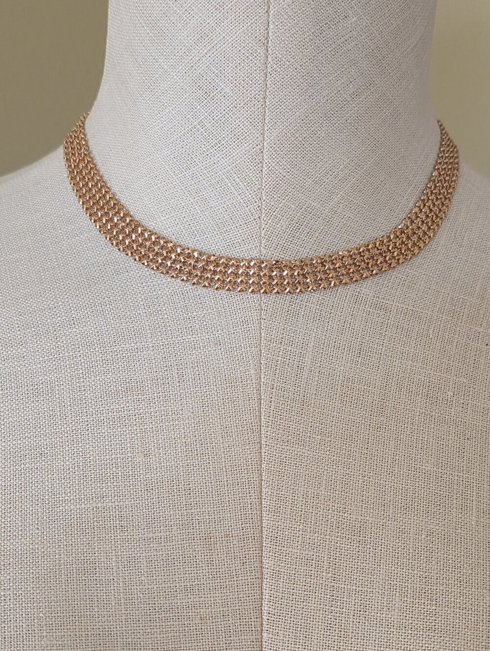 Metal Mesh Choker Necklace Adjustable Length A New Day